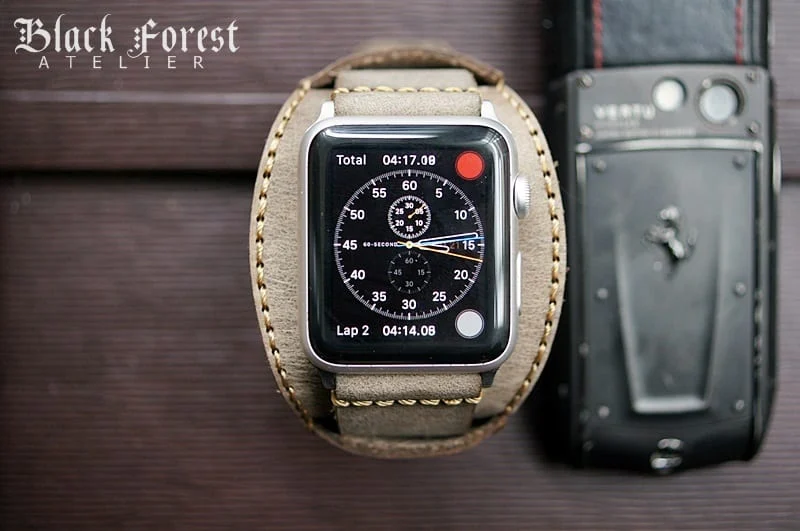 CUFF handgefertigt Leder Uhrenarmband incl. Lugs Adapter für Apple Watch (oder Apple Watch Sport) 42mm oder 38mm – Bild 7